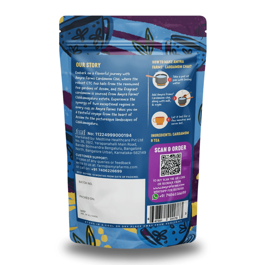 Cardamom Tea — back of pack